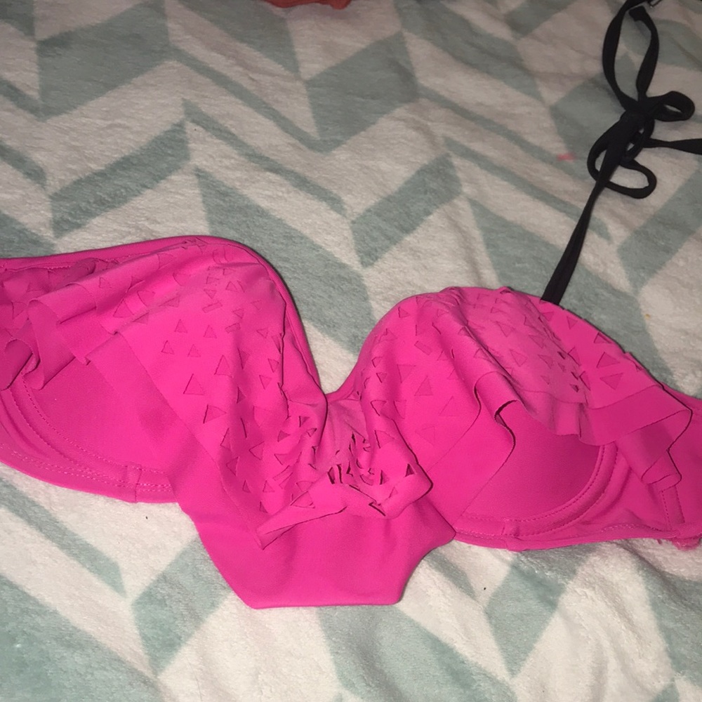 pink cute strapless bathing suit top!!